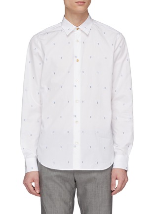 Main View - Click To Enlarge - PAUL SMITH - Floral fil coupé shirt