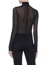 Back View - Click To Enlarge - GALVAN LONDON - Sequin panel tulle turtleneck top