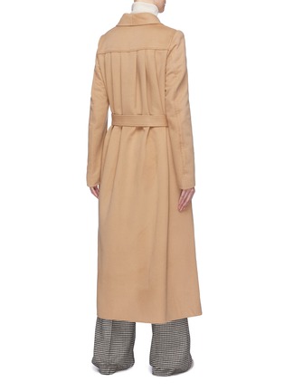 Back View - Click To Enlarge - GABRIELA HEARST - 'Joaquin' pleated back belted cashmere melton coat