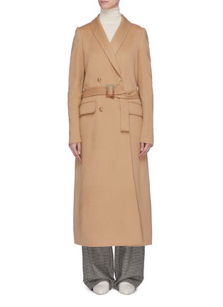 Main View - Click To Enlarge - GABRIELA HEARST - 'Joaquin' pleated back belted cashmere melton coat