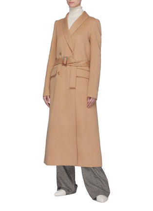 Figure View - Click To Enlarge - GABRIELA HEARST - 'Joaquin' pleated back belted cashmere melton coat