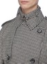 Detail View - Click To Enlarge - GABRIELA HEARST - 'Lorna' godet houndstooth check plaid trench coat