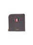 Main View - Click To Enlarge - THOM BROWNE  - Pebble grain square leather zip wallet