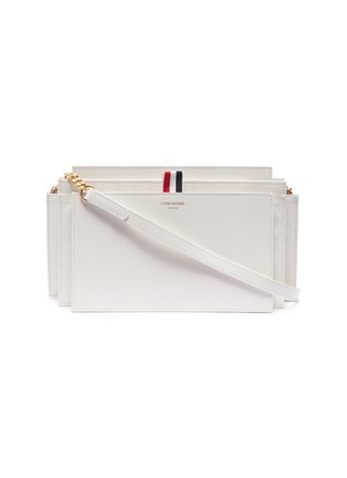 Main View - Click To Enlarge - THOM BROWNE  - Pebble grain leather accordion clutch