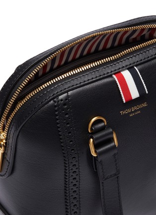Detail View - Click To Enlarge - THOM BROWNE  - 'Mrs. Thom' brogue stripe mini leather bag
