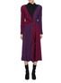 Main View - Click To Enlarge - MARC JACOBS - Glass crystal colourblock knot front crepe dress