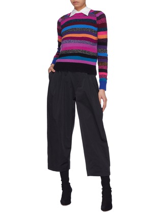 Figure View - Click To Enlarge - MARC JACOBS - Sash tie neck stripe cashmere sweater