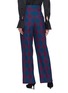 Back View - Click To Enlarge - MARC JACOBS - Pleated tartan plaid wool twill wide leg pants