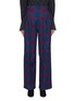 Main View - Click To Enlarge - MARC JACOBS - Pleated tartan plaid wool twill wide leg pants