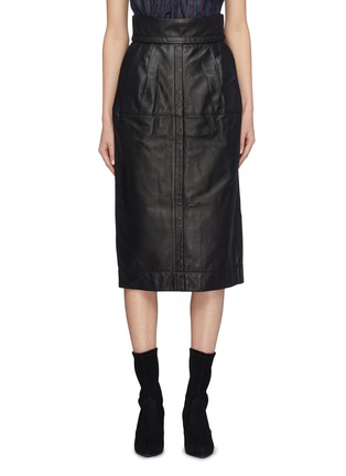Main View - Click To Enlarge - MARC JACOBS - Panelled lambskin leather skirt