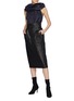 Figure View - Click To Enlarge - MARC JACOBS - Panelled lambskin leather skirt