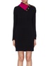 Main View - Click To Enlarge - MARC JACOBS - Foldover collar button shoulder wool knit dress