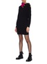 Figure View - Click To Enlarge - MARC JACOBS - Foldover collar button shoulder wool knit dress