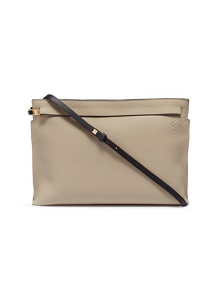 Main View - Click To Enlarge - LOEWE - 'T' colourblocked leather pouch