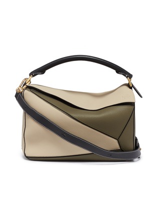 Main View - Click To Enlarge - LOEWE - 'Puzzle' colourblocked leather bag