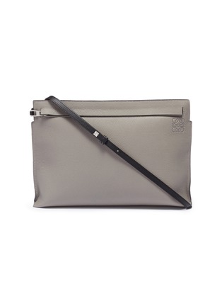 Main View - Click To Enlarge - LOEWE - 'T' colourblocked leather pouch