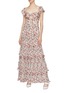 Figure View - Click To Enlarge - 73052 - 'The Lady of Shalott' tie open back floral print dress