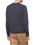 Back View - Click To Enlarge - PS PAUL SMITH - Stripe collar Merino wool-alpaca sweater