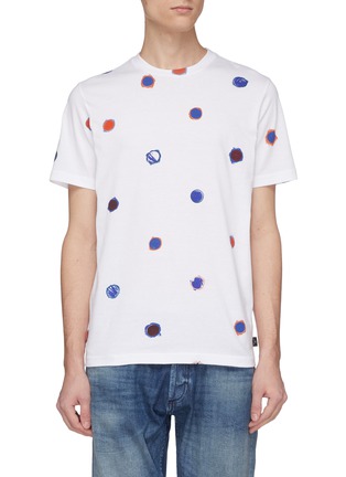 Main View - Click To Enlarge - PS PAUL SMITH - 'Scribble Dot' print organic cotton T-shirt