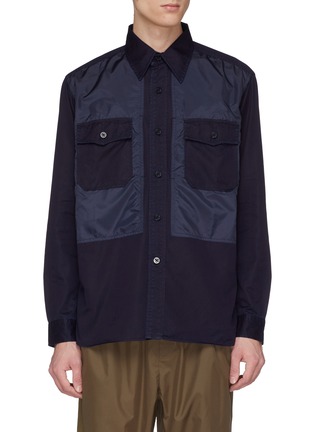 Main View - Click To Enlarge - NANAMICA - Contrast front panel chest pocket shirt