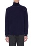 Main View - Click To Enlarge - NANAMICA - Contrast topstitching waffle knit turtleneck long sleeve T-shirt
