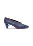 Main View - Click To Enlarge - GRAY MATTERS - 'Diamante' geometric heel choked-up leather pumps