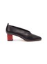 Main View - Click To Enlarge - GRAY MATTERS - Mildred' geometric heel choked-up leather pumps