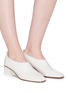 Figure View - Click To Enlarge - GRAY MATTERS - 'Micol Junior' choked-up leather pumps