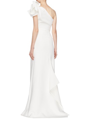 Back View - Click To Enlarge - MATICEVSKI - 'Inclusive' gathered one-shoulder gown