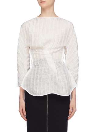 Main View - Click To Enlarge - MATICEVSKI - 'Serendipity' folded front peplum top