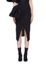 Main View - Click To Enlarge - MATICEVSKI - 'Cause' split front ruffle drape skirt
