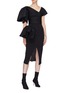 Figure View - Click To Enlarge - MATICEVSKI - 'Cause' split front ruffle drape skirt