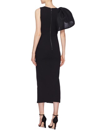 Back View - Click To Enlarge - MATICEVSKI - 'Anticipate' puff ruffle sleeve zip front dress