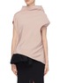 Main View - Click To Enlarge - MATICEVSKI - 'Halcyon' asymmetric twist stand collar top
