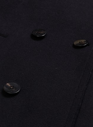  - NEIL BARRETT - Shearling collar double breasted melton coat