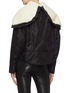Back View - Click To Enlarge - NEIL BARRETT - Lambskin shearling lined hooded bomber jacket