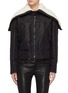 Main View - Click To Enlarge - NEIL BARRETT - Lambskin shearling lined hooded bomber jacket