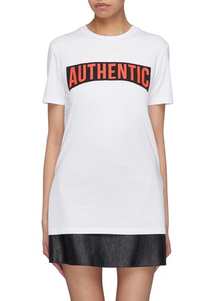 Main View - Click To Enlarge - NEIL BARRETT - 'Authentic' slogan print T-shirt