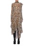 Main View - Click To Enlarge - PETAR PETROV - 'Dreya' tie neck ruffle drape leopard print dress