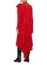 Back View - Click To Enlarge - PETAR PETROV - 'Dana' asymmetric ruffle drape turtleneck dress