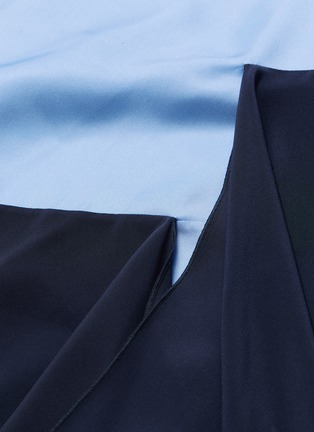Detail View - Click To Enlarge - ROKSANDA - Colourblock asymmetric drape panel sleeveless dress