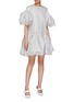 Figure View - Click To Enlarge - ROKSANDA - 'Opale' puff sleeve pleated silk dress