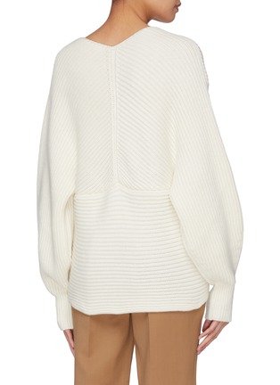 Back View - Click To Enlarge - ROSETTA GETTY - Cross front cashmere rib knit sweater