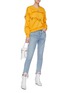Figure View - Click To Enlarge - COLLINA STRADA - Grommet drape sweatshirt