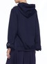 Back View - Click To Enlarge - COLLINA STRADA - Embellished shoulder grommet drape hoodie