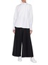 Figure View - Click To Enlarge - THE KEIJI - Pleated poplin turtleneck top