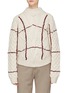 Main View - Click To Enlarge - TOGA ARCHIVES - Tie open back check cable knit sweater