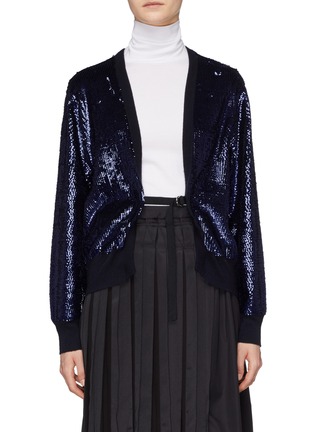 Main View - Click To Enlarge - TOGA ARCHIVES - Belted sequin wool cardigan