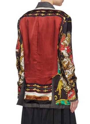 Back View - Click To Enlarge - TOGA ARCHIVES - Reversible graphic print patchwork wool blazer
