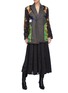 Figure View - Click To Enlarge - TOGA ARCHIVES - Reversible graphic print patchwork wool blazer